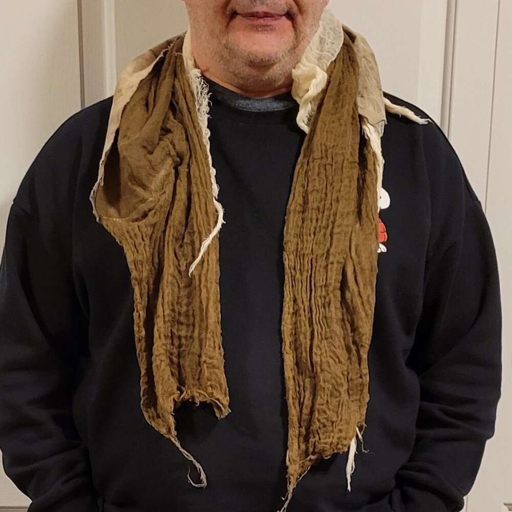 Hand Crafted and Hand Dyed BoHo Circle Scarf - Picture 4 of 6
